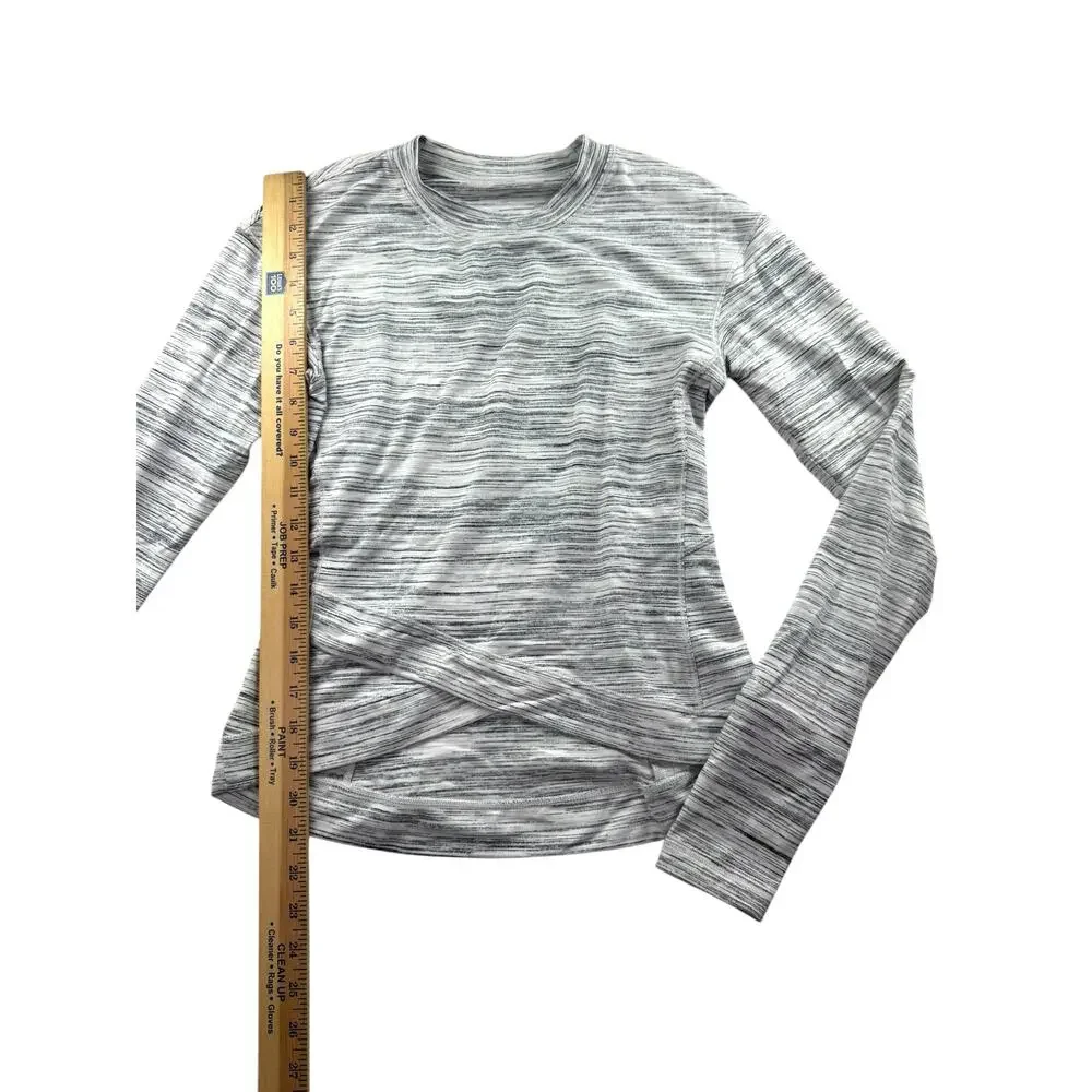lululemon Close to Crossing Long Sleeve XS Rulu Space Dye Camo White Silver